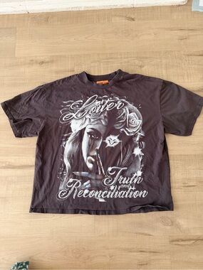 Loiter Streetwear Graphic Tee Shirt Black Blue Oversized Men's Size XXL